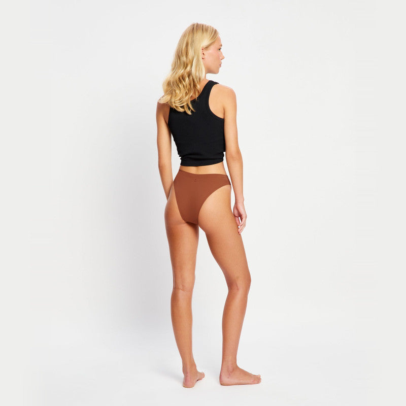 Menstruační tanga Modibodi Modicomfort Seamless Hi Waist Thong Light Teale Blue (MTMMSHWTLTB)