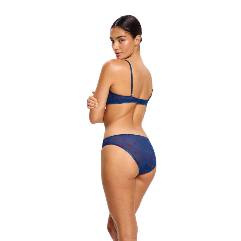 Menstruační kalhotky Modibodi lntimates V Day Cheeky Brief Light Navy Chilli (DKMIVDCBLVC)