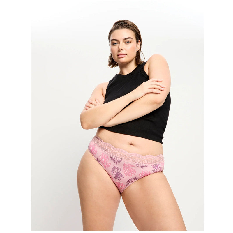 Menstruační kalhotky Modibodi Sensual Hi-Waist Bikini Moderate-Cassia Pink (CAHKMHCAPW)