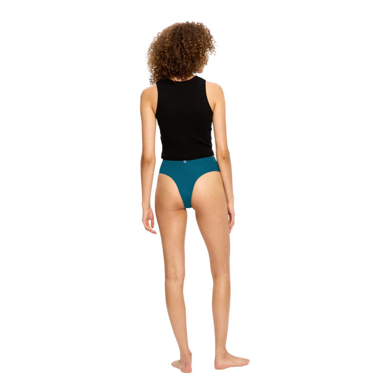 Menstruační kalhotky Modibodi Seamfree Hi Waist Cheeky Moderate Teale Blue (MKMSHWMTB)