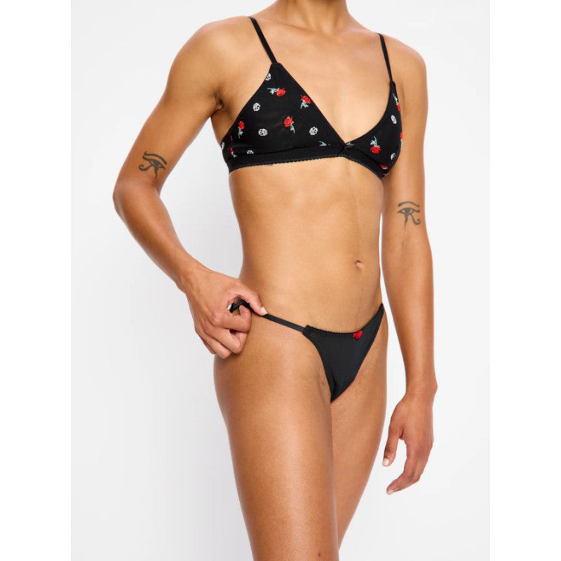 Menstruační tanga Modibodi Intimates V Day Tanga Brief Light-Moderate Black Rose (MTMIVDTBLM)