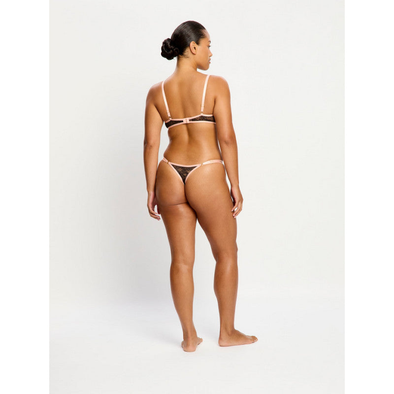 Menstruační tanga Modibodi Bliss Thong Light Jet Black (MTMBTLJB)