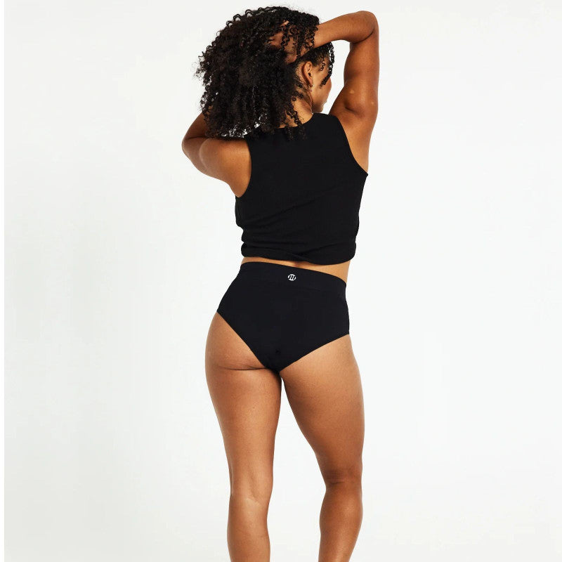 Menstruační tanga Modibodi Modicomfort Seamless Hi Waist Thong Light Teale Blue (MTMMSHWTLTB)