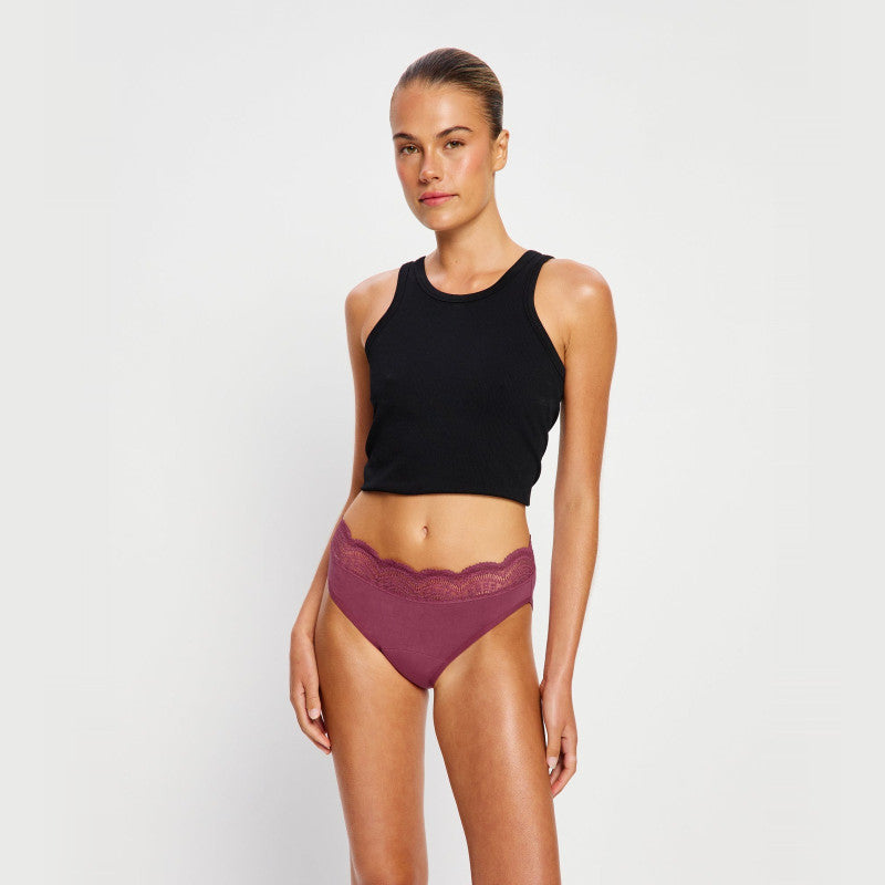 Menstruační kalhotky Modibodi Sensual Hi Waist Bikini Moderate Animalia Brown (MKMSHWBMAB)