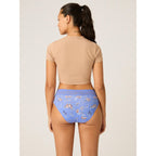 Menstruační kalhotky Modibodi Sensual Hi-Waist Bikini Moderate-Heavy Bouquet Blue (MODI4038BB)