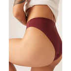 Menstruační kalhotky Modibodi Seamfree Hi-Leg Cheeky Moderate-Heavy Merlot Red - VYBALENÉ (MODI4079MRVYB)