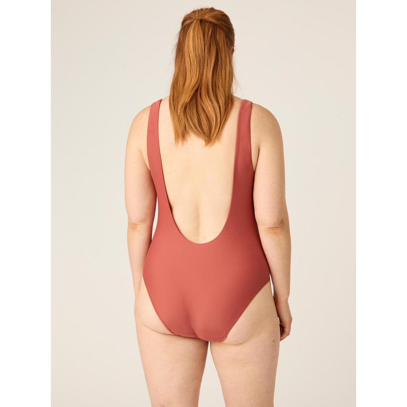 Modibodi High V Neck One Piece Sahara Red - VYBALENÉ