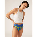 Menstruační kalhotky Modibodi Sensual Hi-Waist Bikini Heavy-Overnight Lemon Splice Blue (MODI4040LSB)