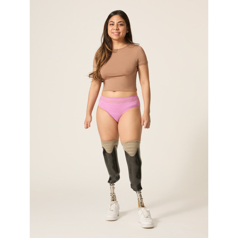 Menstruační kalhotky Modibodi Sensual Hi-Waist Bikini Light-Moderate Wisteria Purple (MODI4035WP)