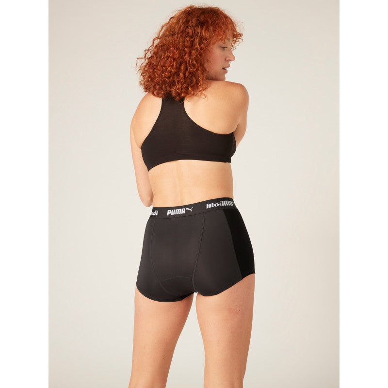 Menstruační kalhotky PUMA & Modibodi Active Boyshort Moderate-Heavy Dark - VYBALENÉ (MODI4097VYB)