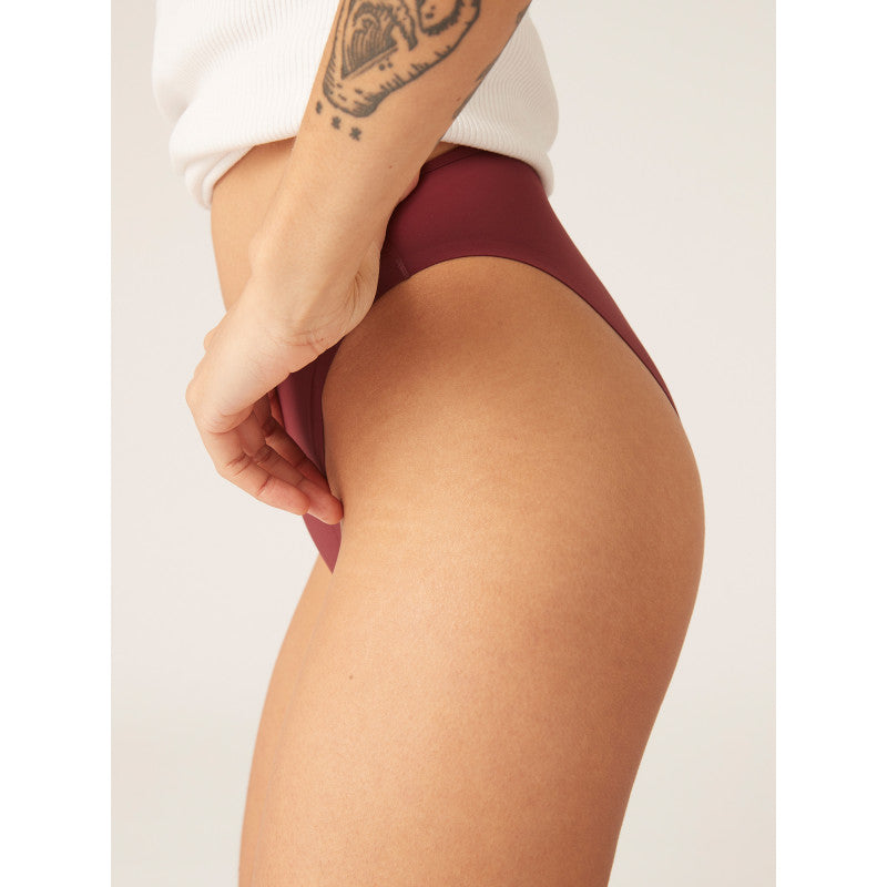 Menstruační kalhotky Modibodi Seamfree Hi-Leg Cheeky Moderate-Heavy Merlot Red (MODI4079MR)