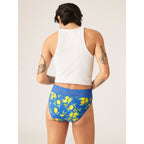 Menstruační kalhotky Modibodi Sensual Hi-Waist Bikini Heavy-Overnight Lemon Splice Blue (MODI4040LSB)