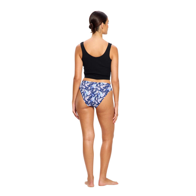 Menstruační kalhotky Modibodi Seamfree Bikini Moderate-Heavy Midnight Blue Floral (MODI4065MBF)