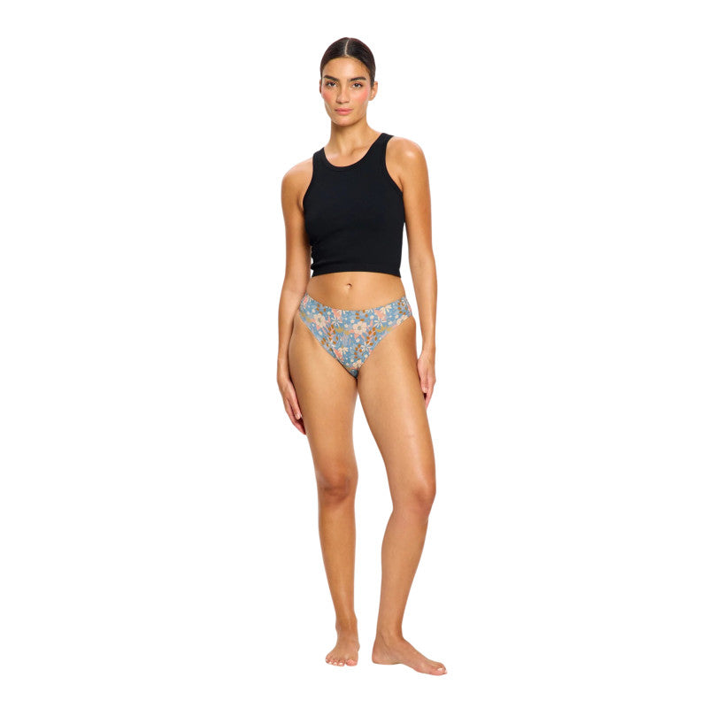 Menstruační kalhotky Modibodi Seamfree Bikini Moderate-Heavy Midnight Blue Floral (MODI4065MBF)