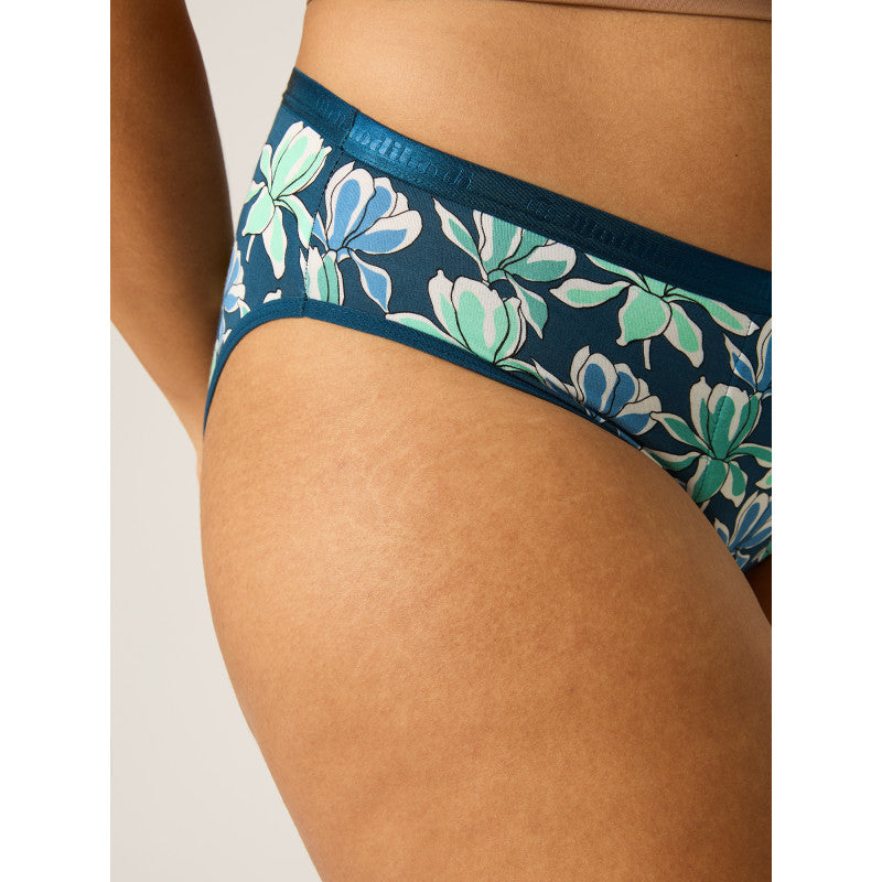 Menstruační kalhotky Modibodi Classic Bikini Maxi Midnight Blue Floral (MODI4012MBF)