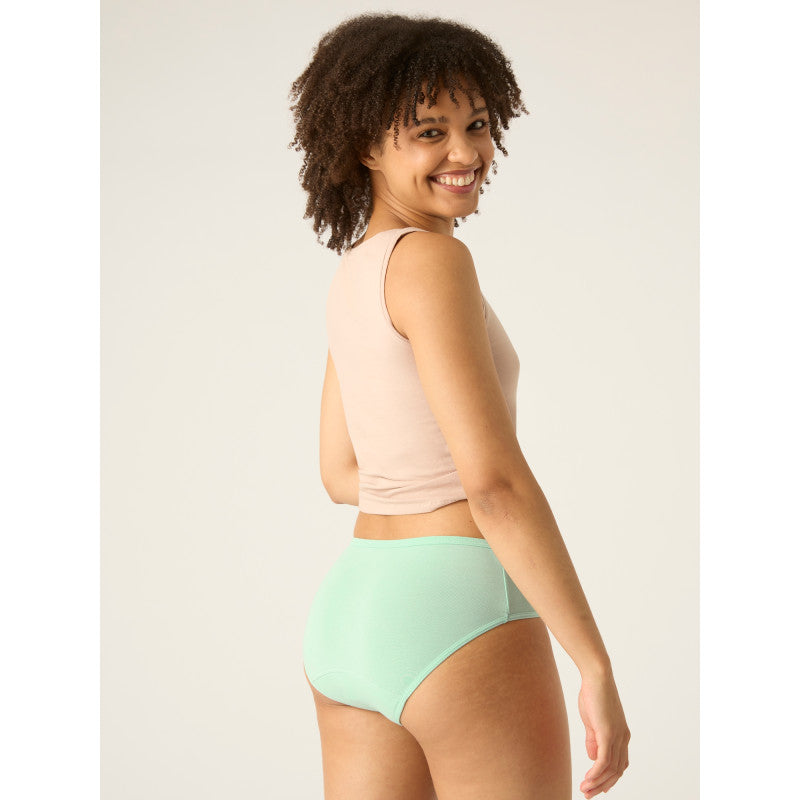 Menstruační kalhotky Modibodi Basic Mid-Rise Brief Moderate-Heavy Sea Spray - VYBALENÉ (MODI4110SSVYB)