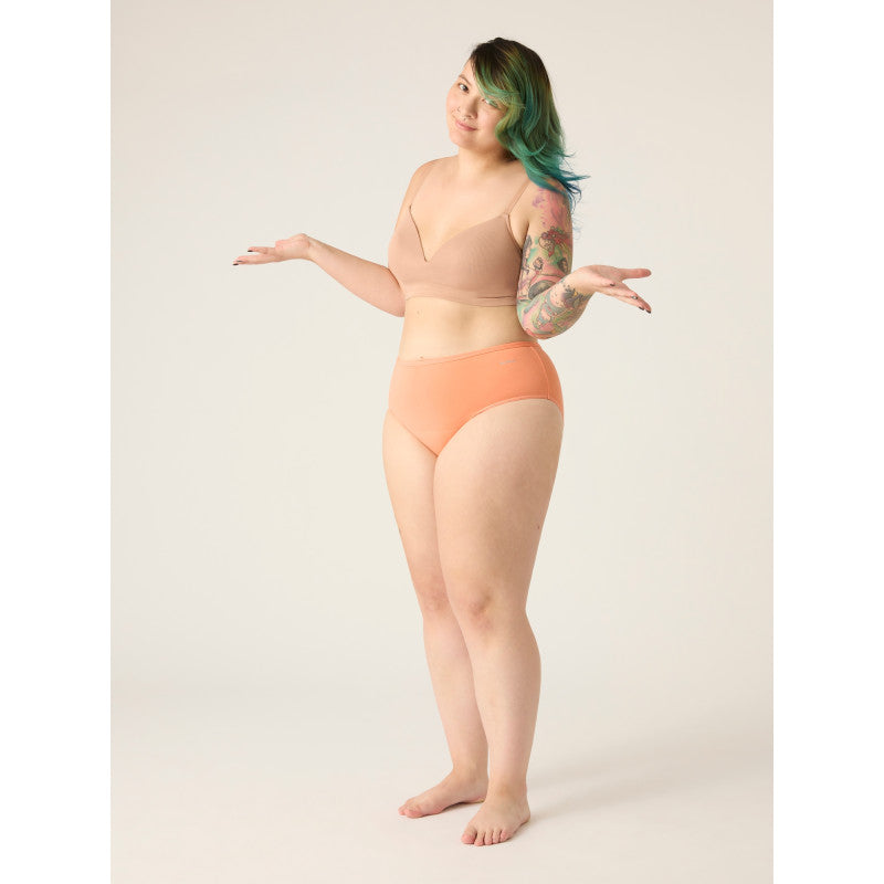 Menstruační kalhotky Modibodi Basic Mid-Rise Brief Moderate-Heavy Papaya (MODI4110P)