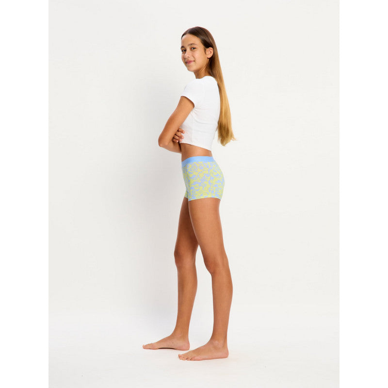 Dívčí menstruační kalhotky Modibodi Teen Hipster Boyshort Super Groovy Green (DMKMTHBSWWP)