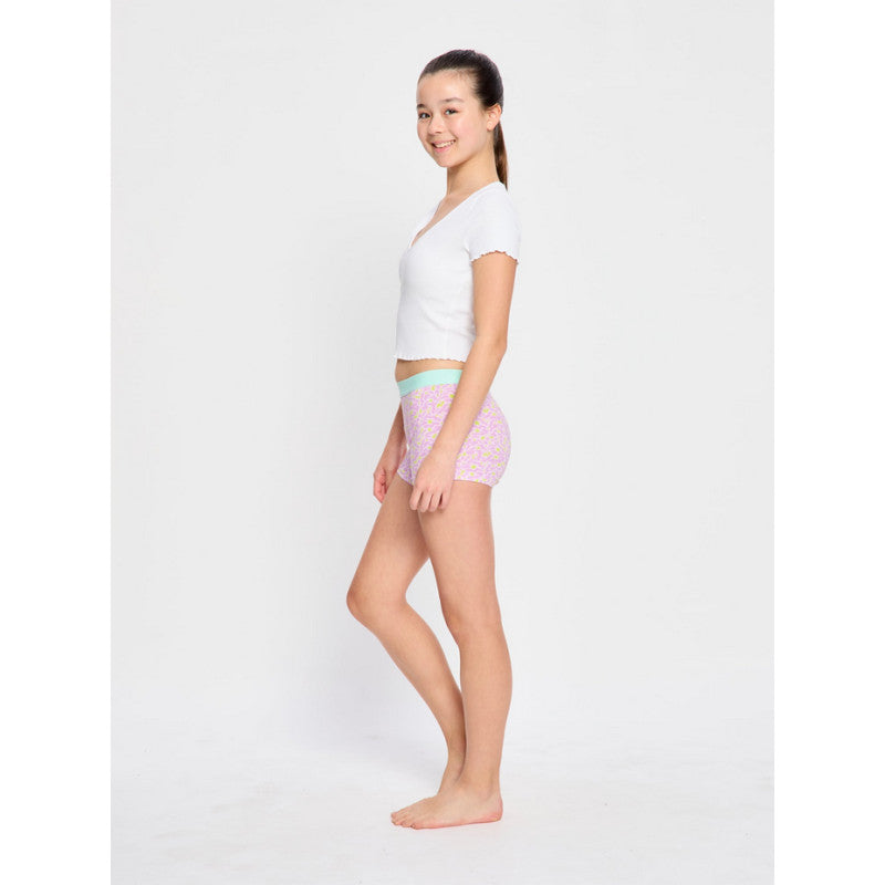 Dívčí menstruační kalhotky Modibodi Teen Hipster Boyshort Moderate Bubblegum Purple (DMKMTHBMBP)