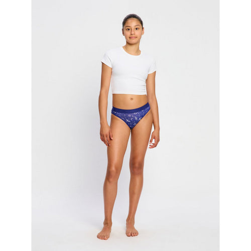 Dívčí menstruační kalhotky Modibodi Teen Hipster Bikini Moderate Galactic Blue (DMKMTHBMGB)