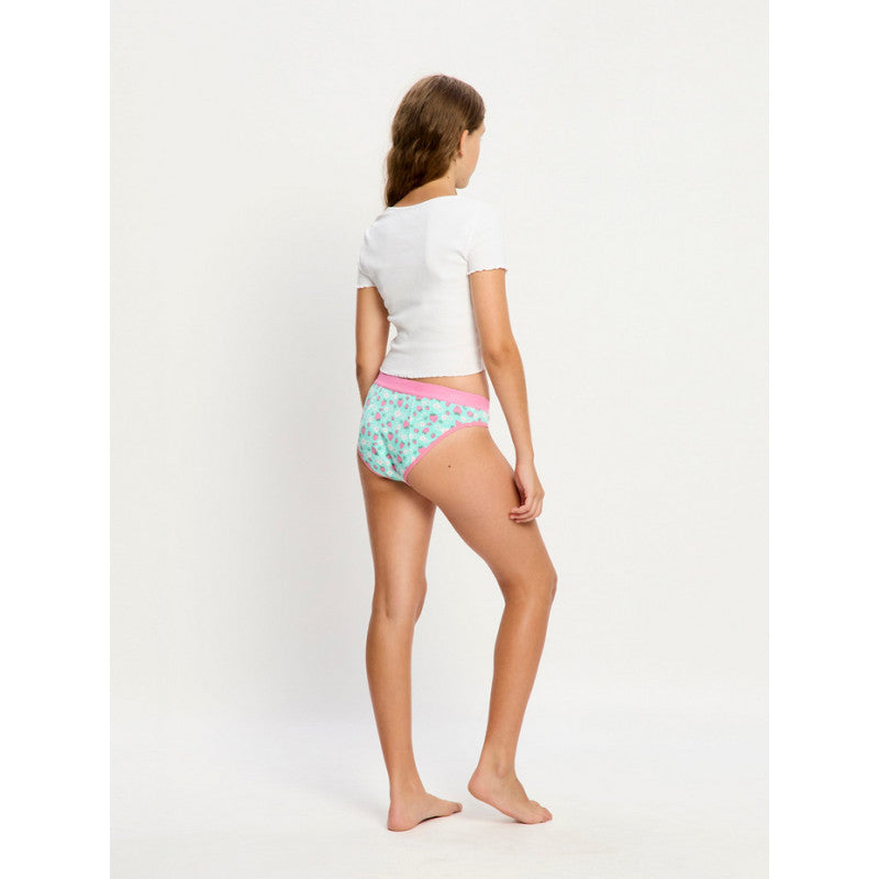 Dívčí menstruační kalhotky Modibodi Teen Hipster Bikini Moderate Super Strawberry (DMKMTHBMSS)