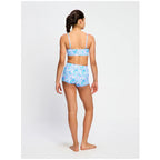 Dívčí menstruační plavky Modibodi Performance Hi Waist Short Super Marble Blue spodní díl (DMPMPHWSSMB)