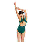 Dívčí menstruační plavky Modibodi Performance Racerback One Piece Super Forest Green jednodílné (DMPMPROPSFG)