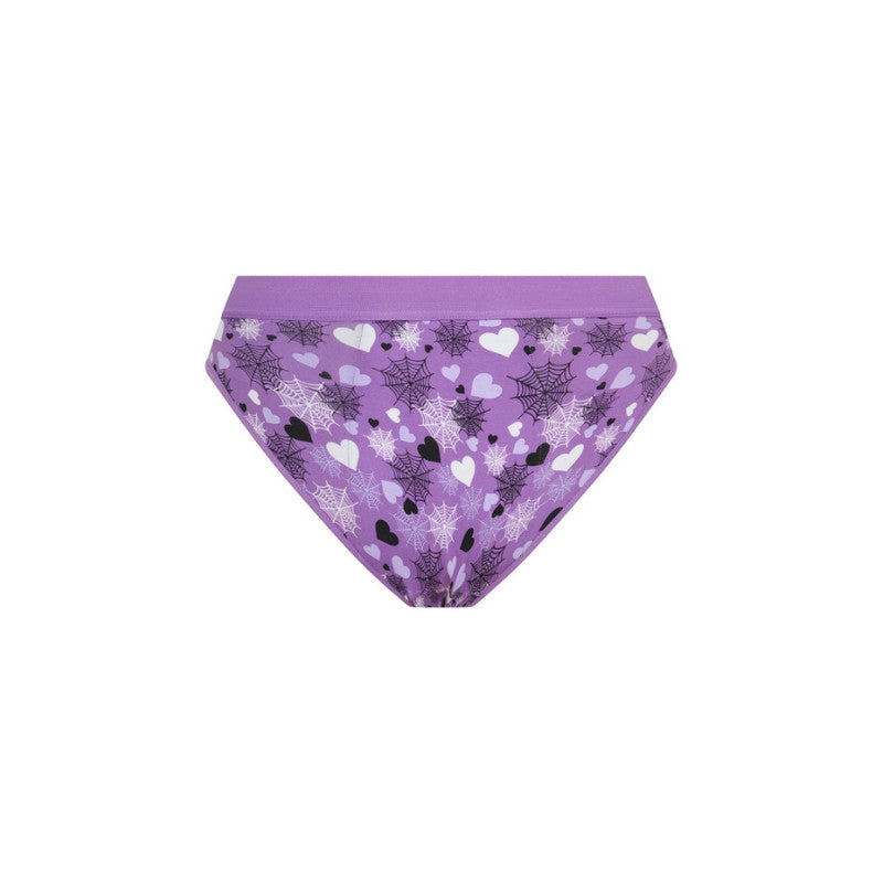 Dívčí menstruační kalhotky Modibodi Teen Hipster Bikini Super Wicked Web Purple (DMKMTHBSWWP)