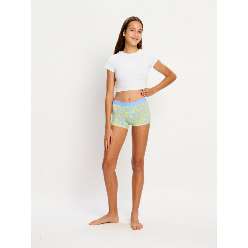 Dívčí menstruační kalhotky Modibodi Teen Hipster Boyshort Super Groovy Green (DMKMTHBSWWP)