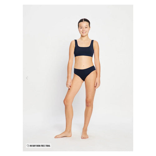 Dívčí menstruační plavky Modibodi Performence Bikini Brief Super Navy Blue spodní díl (DMPMPBBSNB)