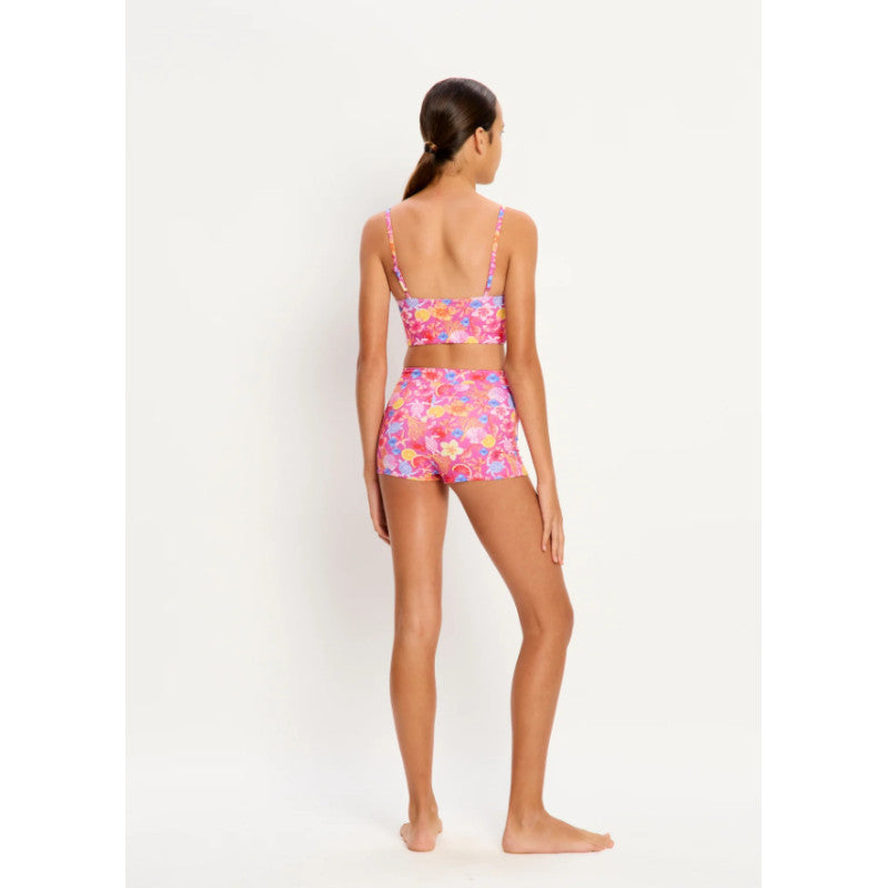 Dívčí menstruační plavky Modibodi Marine Teen Swimwear Hi Waist Short Super Tropicana Crush (DMKMMTSHWSSTCSD)