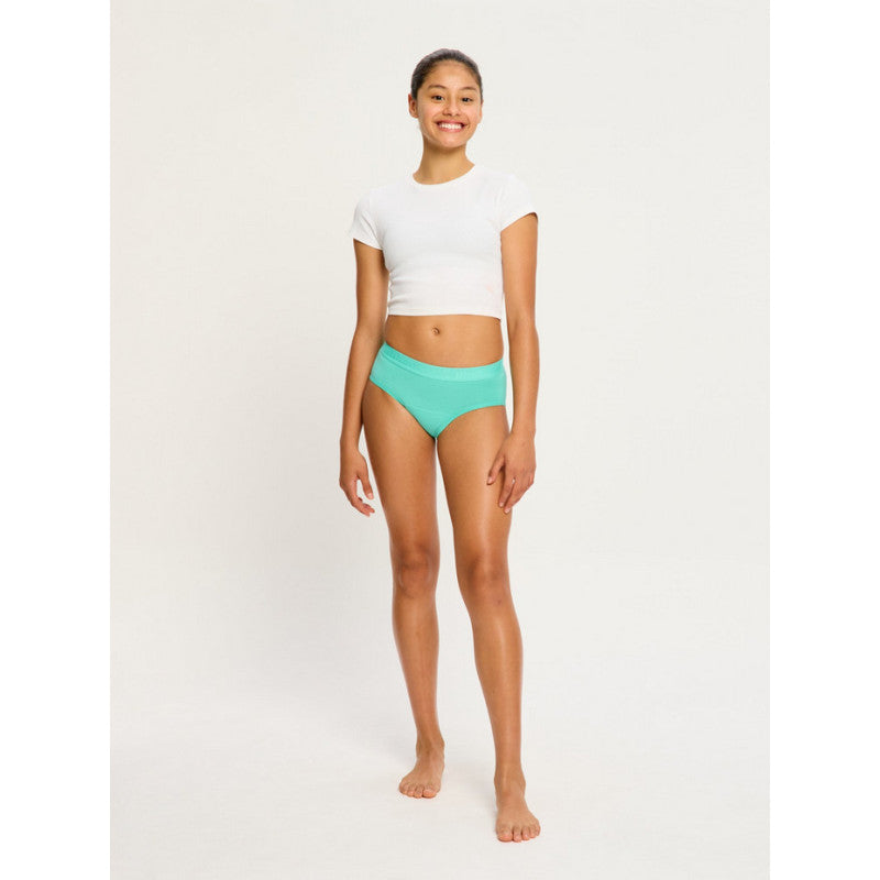 Dívčí menstruační kalhotky Modibodi Teen Hipster Boyleg Moderate Melon Green (DMKMTHBMMG)