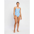 Dívčí menstruační plavky Modibodi Performance Racerback One Piece Super Marble Blue jednodílné (DMPMPROPSMB)