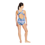 Dívčí menstruační plavky Modibodi Performance Racerback One Piece Super Marble Blue jednodílné (DMPMPROPSMB)