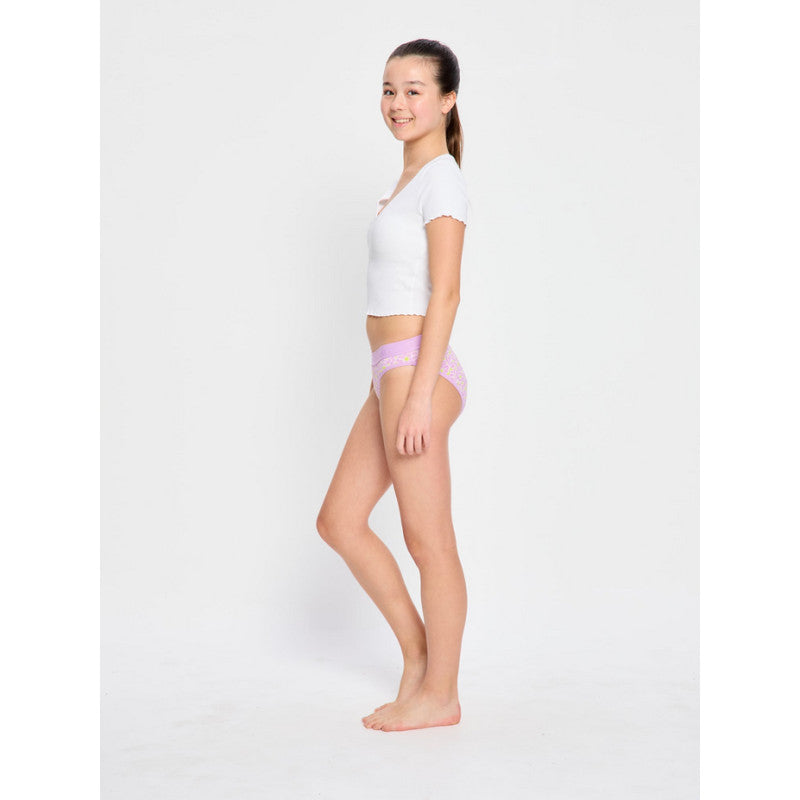 Dívčí menstruační kalhotky Modibodi Teen Hipster Bikini Super Bubblegum Purple (DMKMTHBSBP)
