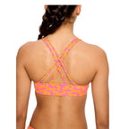 Dívčí plavky Modibodi crop top Jungle palm black horní díl (DPMHDCTPB)
