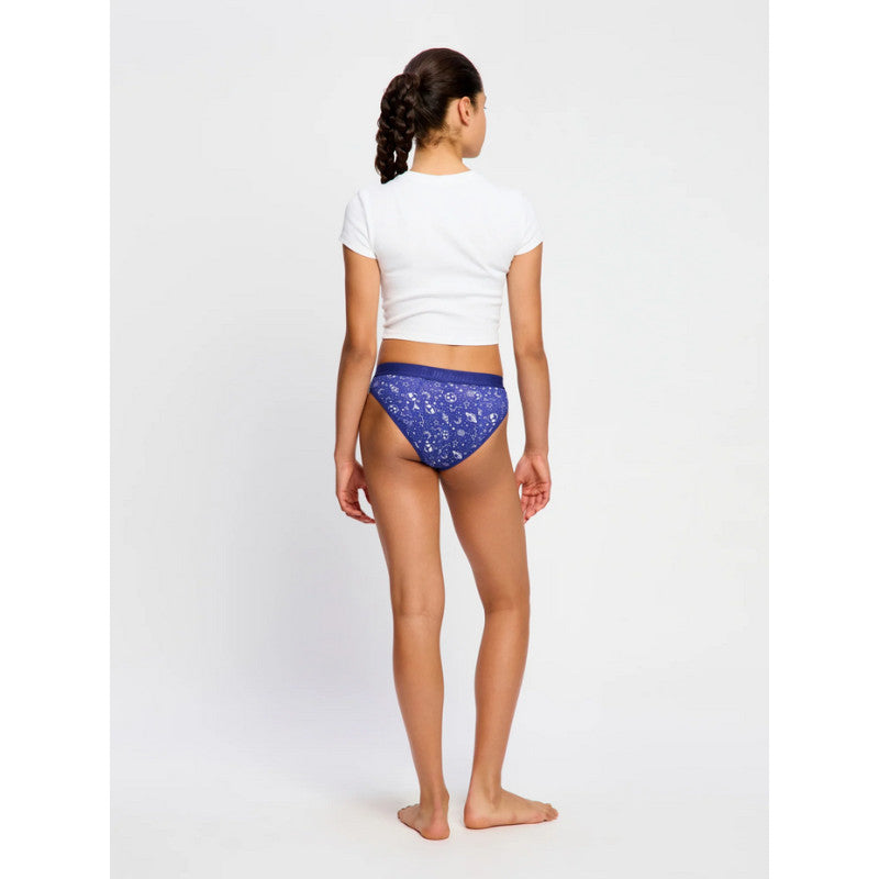Dívčí menstruační kalhotky Modibodi Teen Hipster Bikini Moderate Galactic Blue (DMKMTHBMGB)