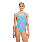 Dívčí menstruační plavky Modibodi Performance Racerback One Piece Super Marble Blue jednodílné (DMPMPROPSMB)