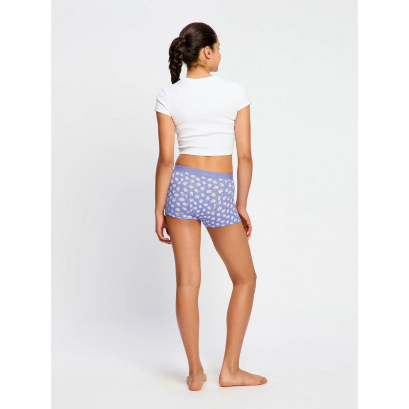 Dívčí menstruační kalhotky Modibodi Teen Hipster Boyshort Moderate Giggly Ghost Blue (DMKMTHBMGGB)