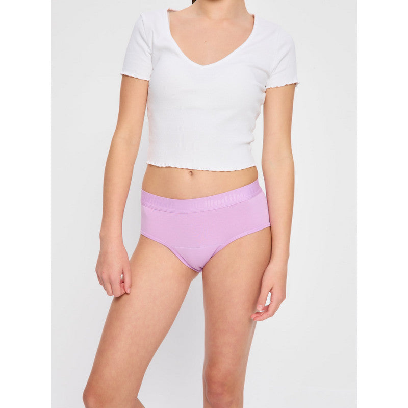 Dívčí menstruační kalhotky Modibodi Teen Hipster Boyleg Moderate Violet (DMKMTHBMV)