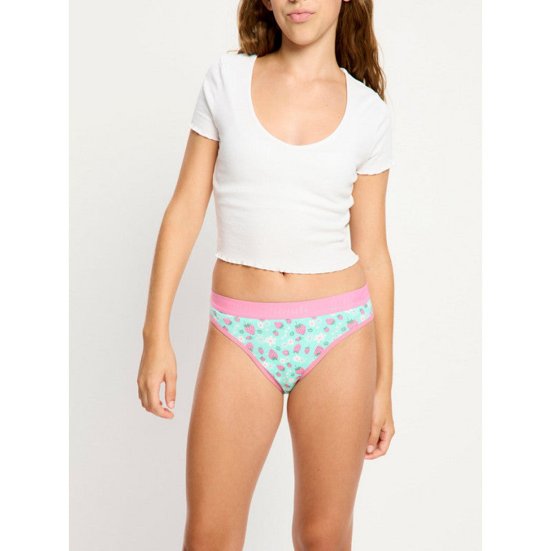 Dívčí menstruační kalhotky Modibodi Teen Hipster Bikini Moderate Super Strawberry (DMKMTHBMSS)