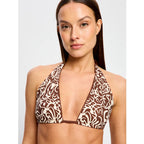 Plavky Modibodi Molokai Plunge Tie Back Top Mauve horní díl (PMMPTBTM)