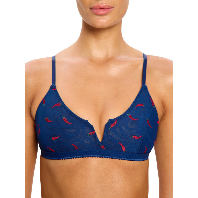 Podprsenka Modibodi lntimates V Day V-Bralette Navy Chilli (PMIVDBVC)