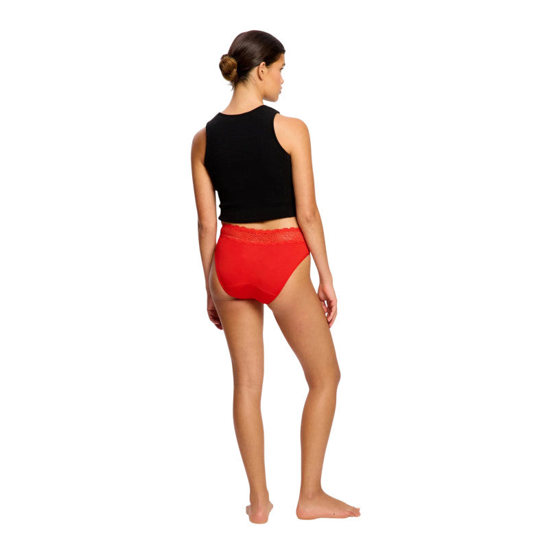 2PACK menstruační kalhotky Modibodi Sensual Hi-Waist Bikini Moderate Holiday Gifting (MKMSHWBMHG)