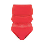 3PACK Menstruační kalhotky Modibodi Fiesta Red (MODI4271)