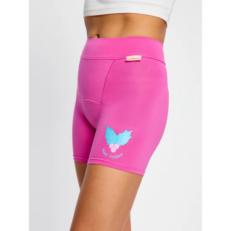 2PACK dívčí menstruační kalhotky na spaní Modibodi Teen Sleep Short Super Happy Holiday Multi (DMKMNSTSSSHHM)