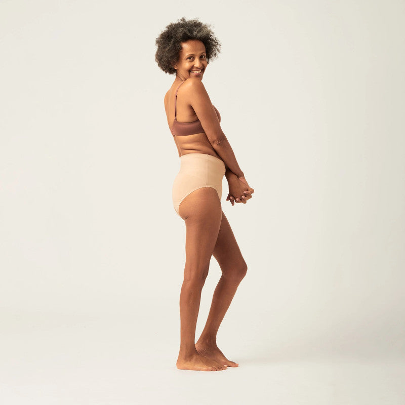 Tvarující menstruační a poporodní kalhotky Modibodi Contour Cashew (MODI4198C)
