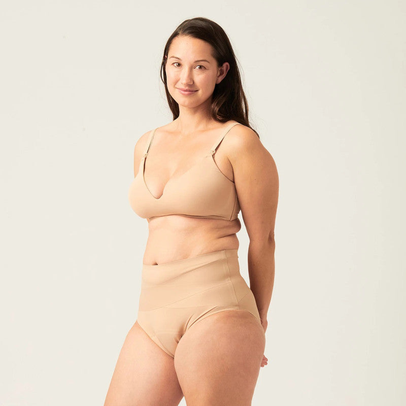 Tvarující menstruační a poporodní kalhotky Modibodi Contour Cashew (MODI4198C)